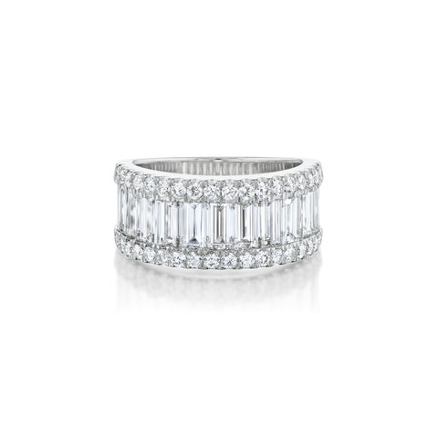 Barmakian Wide Baguette Diamond Band