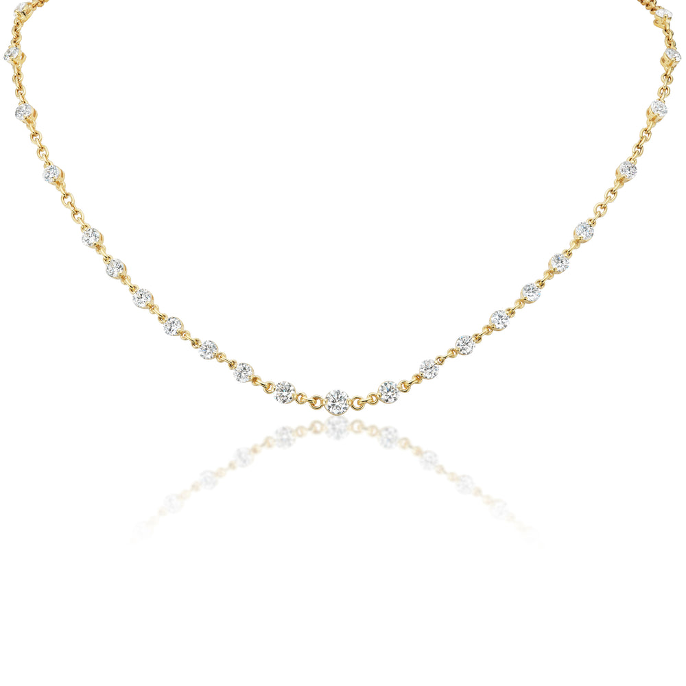 Yellow Gold Diamond Link Necklace