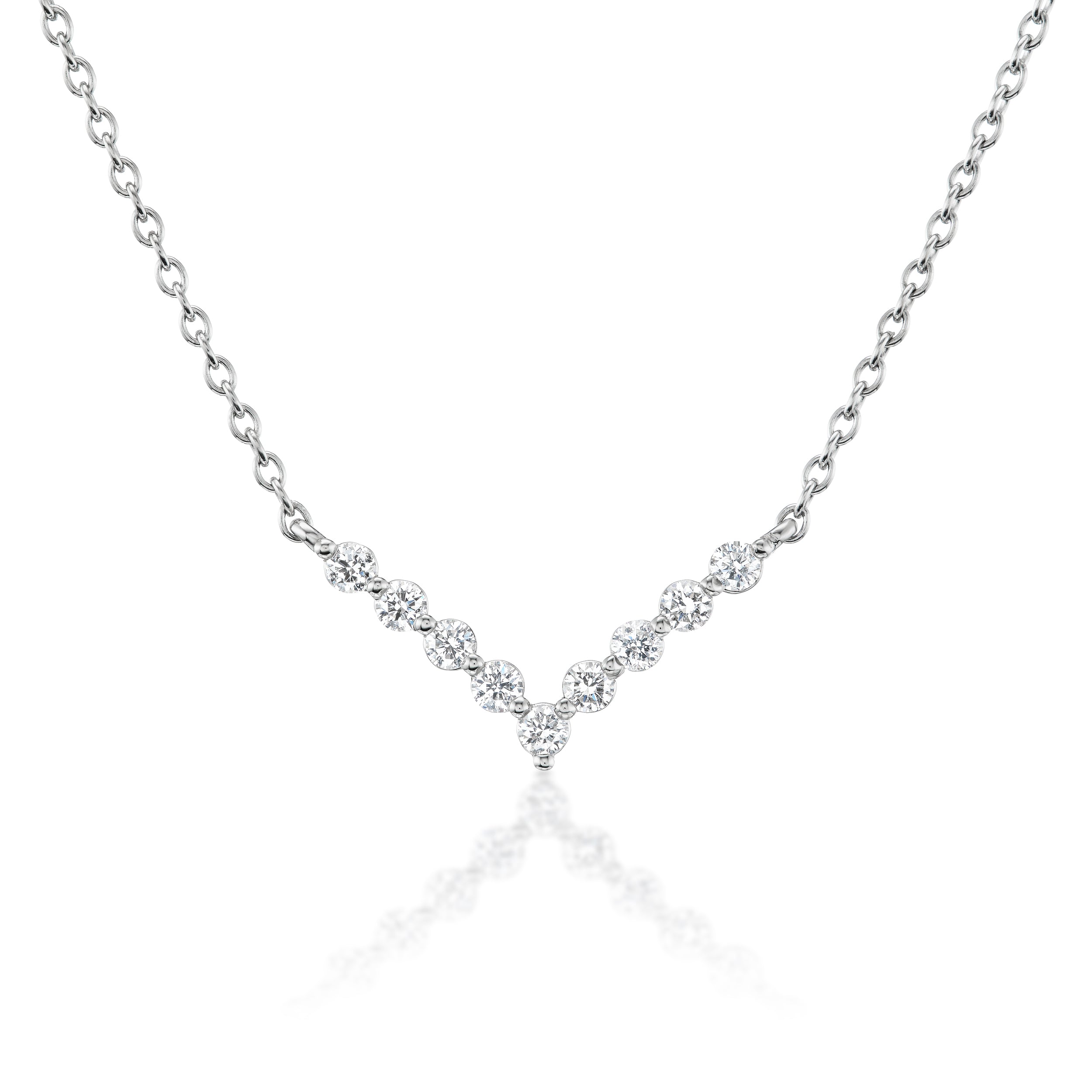 V-Shape Diamond Necklace
