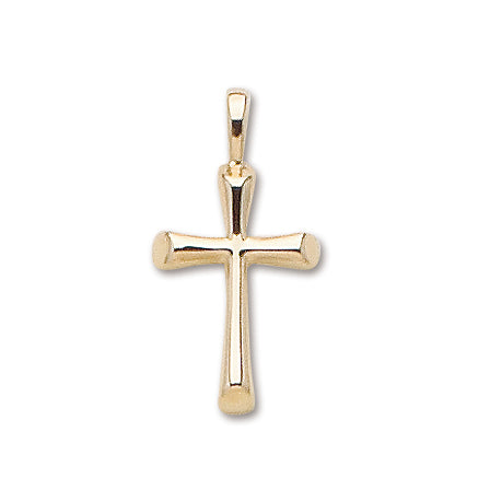 Medium Half Round Flair High Polished Cross