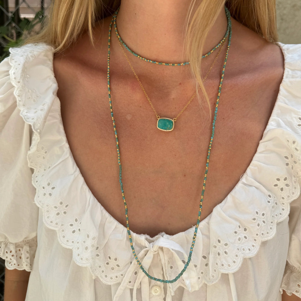 Anna Beck Turquoise Cushion Necklace