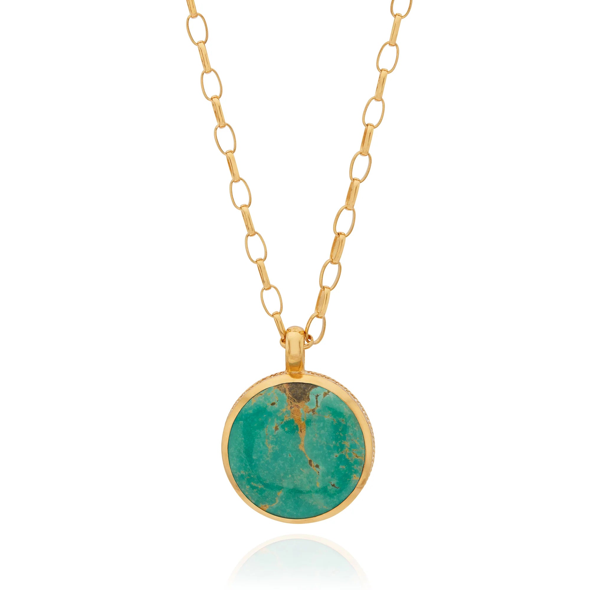 Anna Beck Large Round Turquoise Necklace