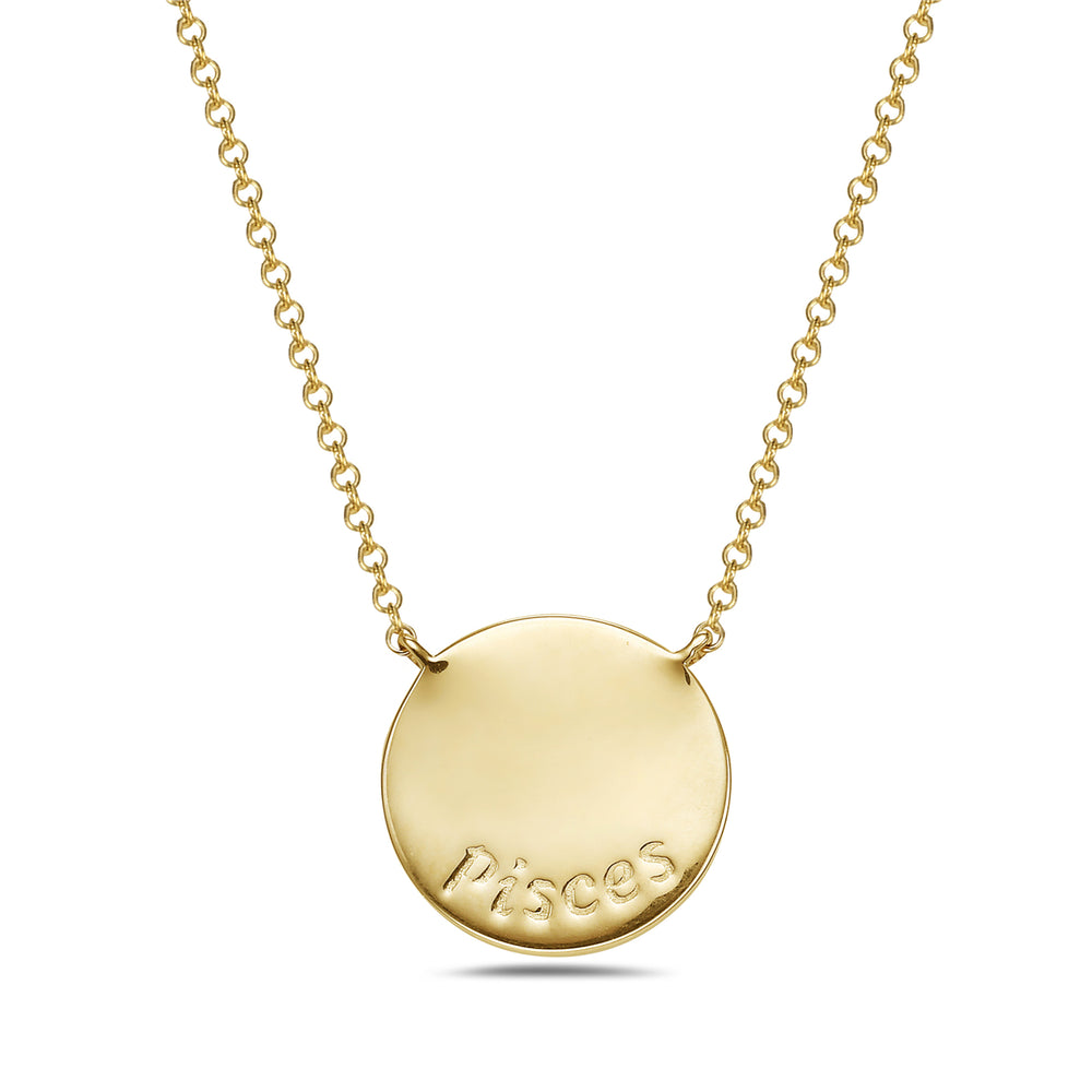 Diamond Pisces Medallion Necklace