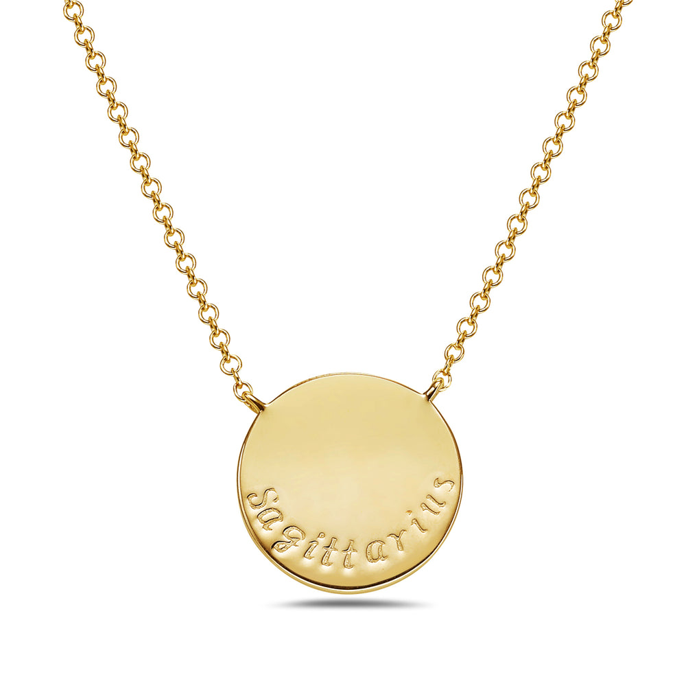 Diamond Sagittarius Medallion Necklace