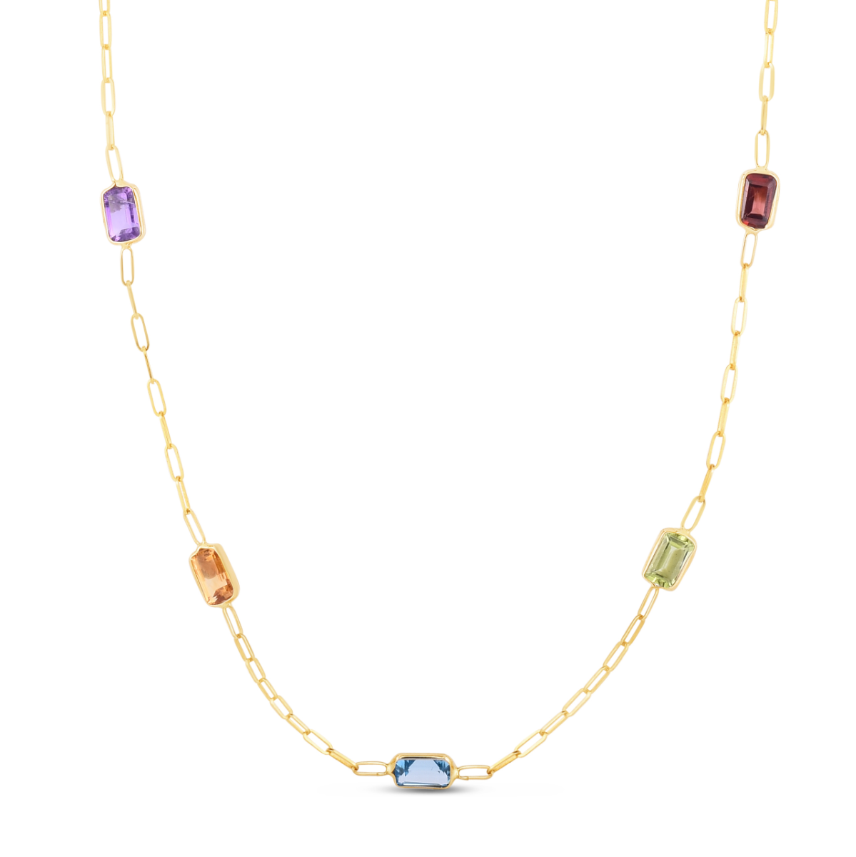 Multi Color Semi-Precious Necklace