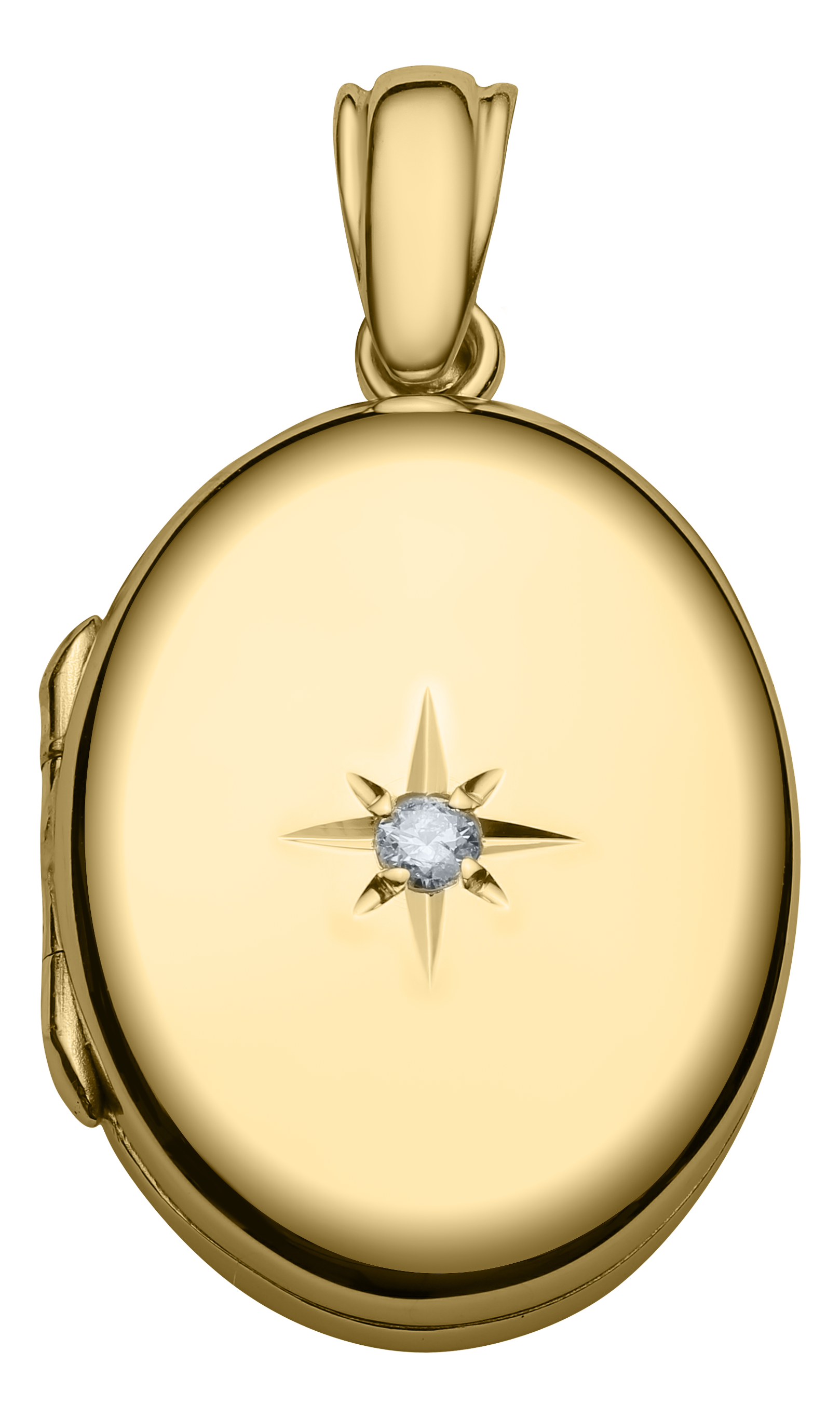 Barmakian Oval Locket with Diamond Accent