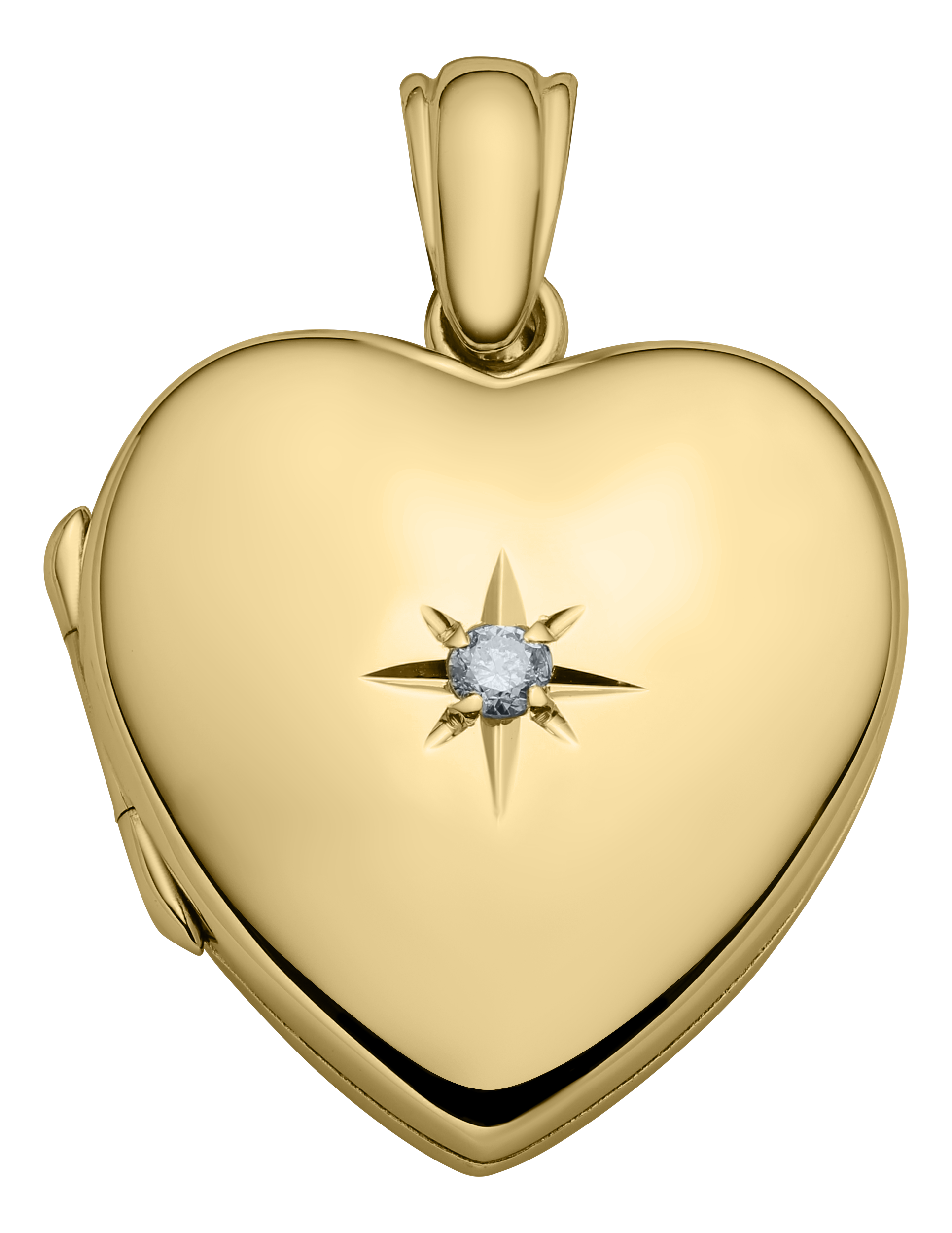 Barmakian Heart Shape Locket with Diamond Accent