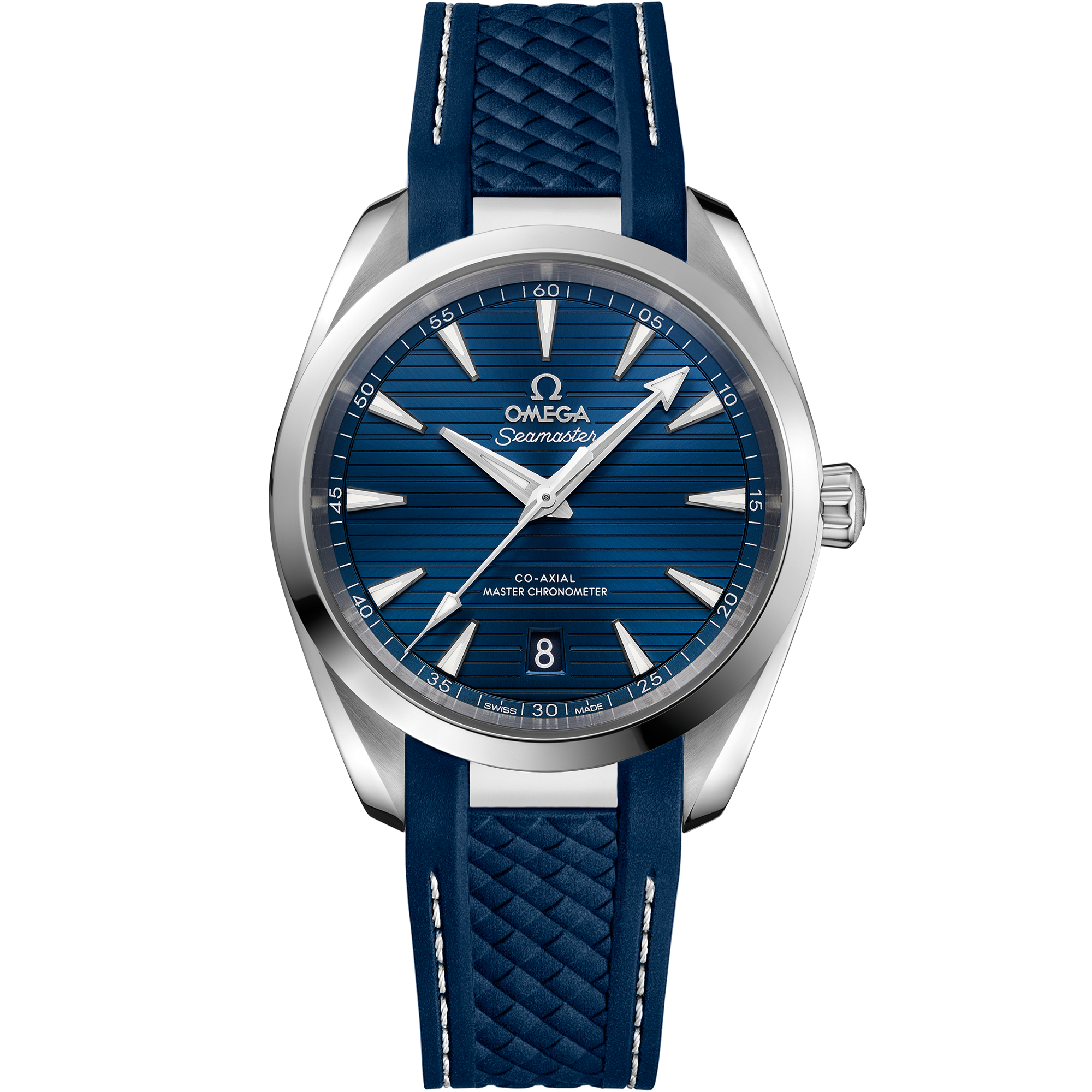 Barmakian Omega Seamaster Aqua Terra 150M 38mm steel on rubber strap