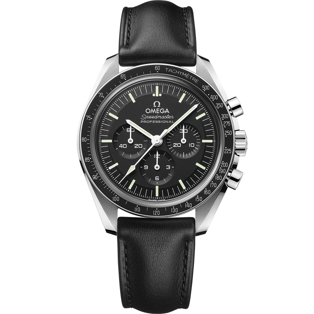 Omega Speedmaster Moonwatch Professional 42 mm steel on leather strap