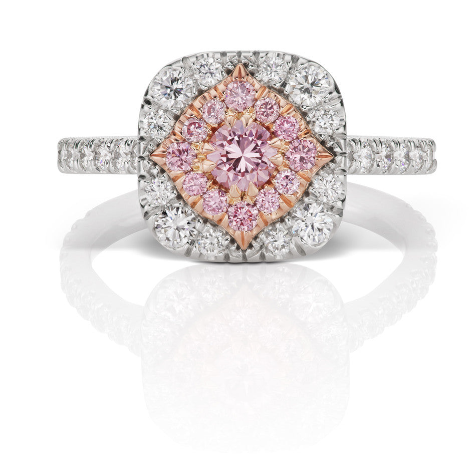 Argyle Pink Diamond Halo Ring