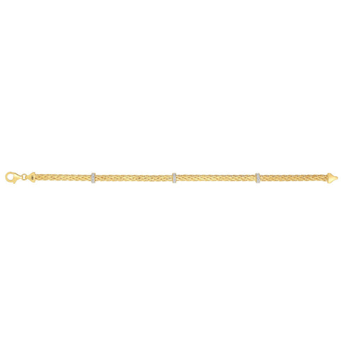Phillip Gavriel Woven Diamond Station Bracelet