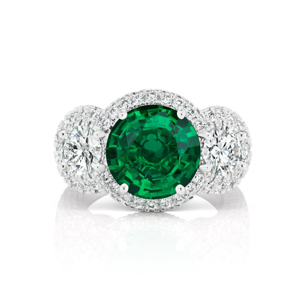 Barmakian Emerald and Diamond Ring