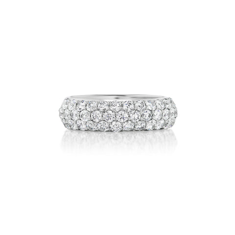 Barmakian Three Row Wide Diamond Band