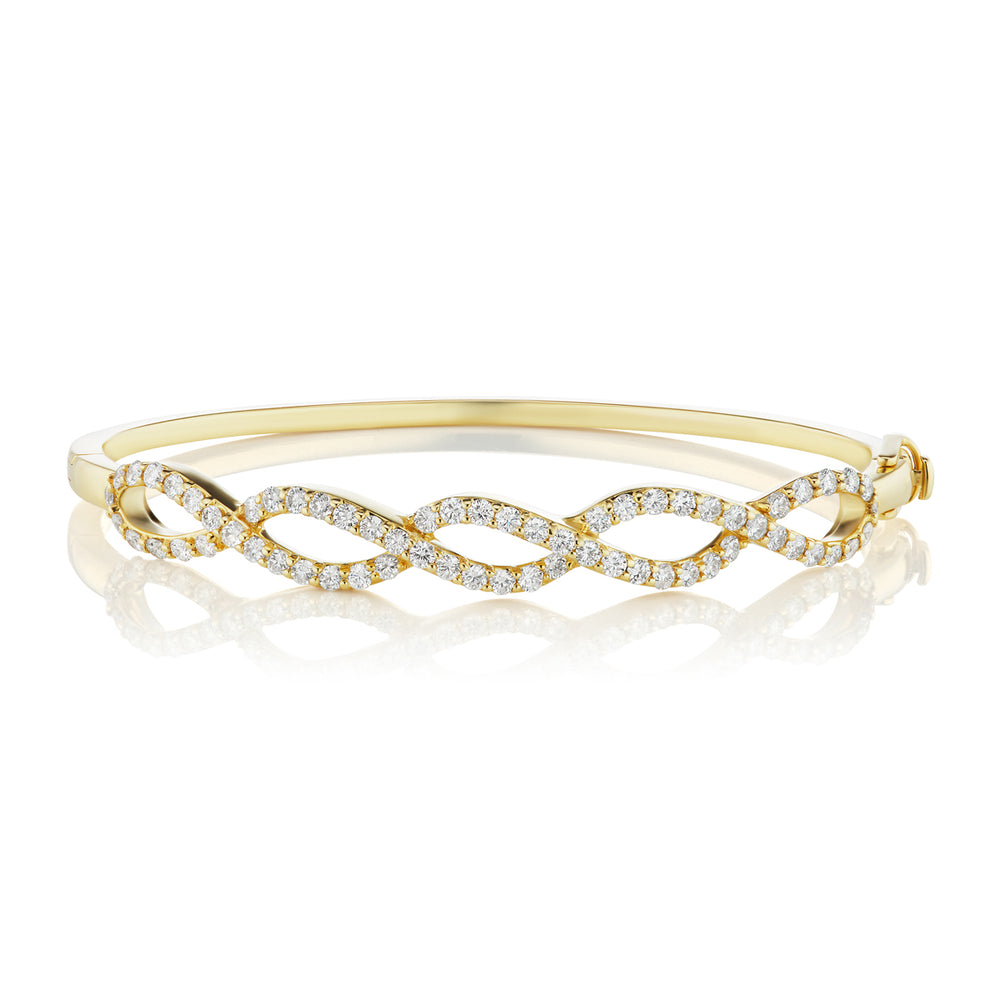 Barmakian Braided Diamond Bangle