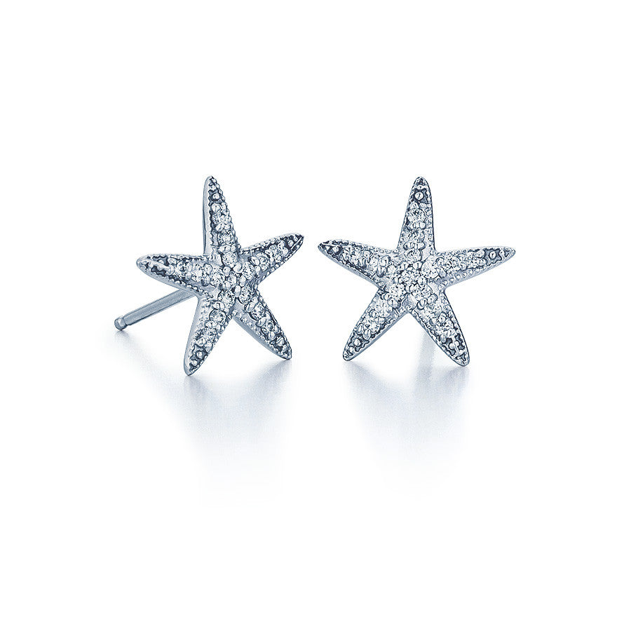 Diamond Starfish Earrings