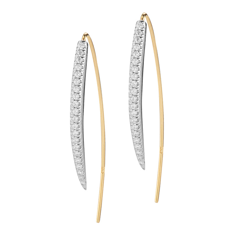 I. Reiss Pave Diamond Bow Earrings
