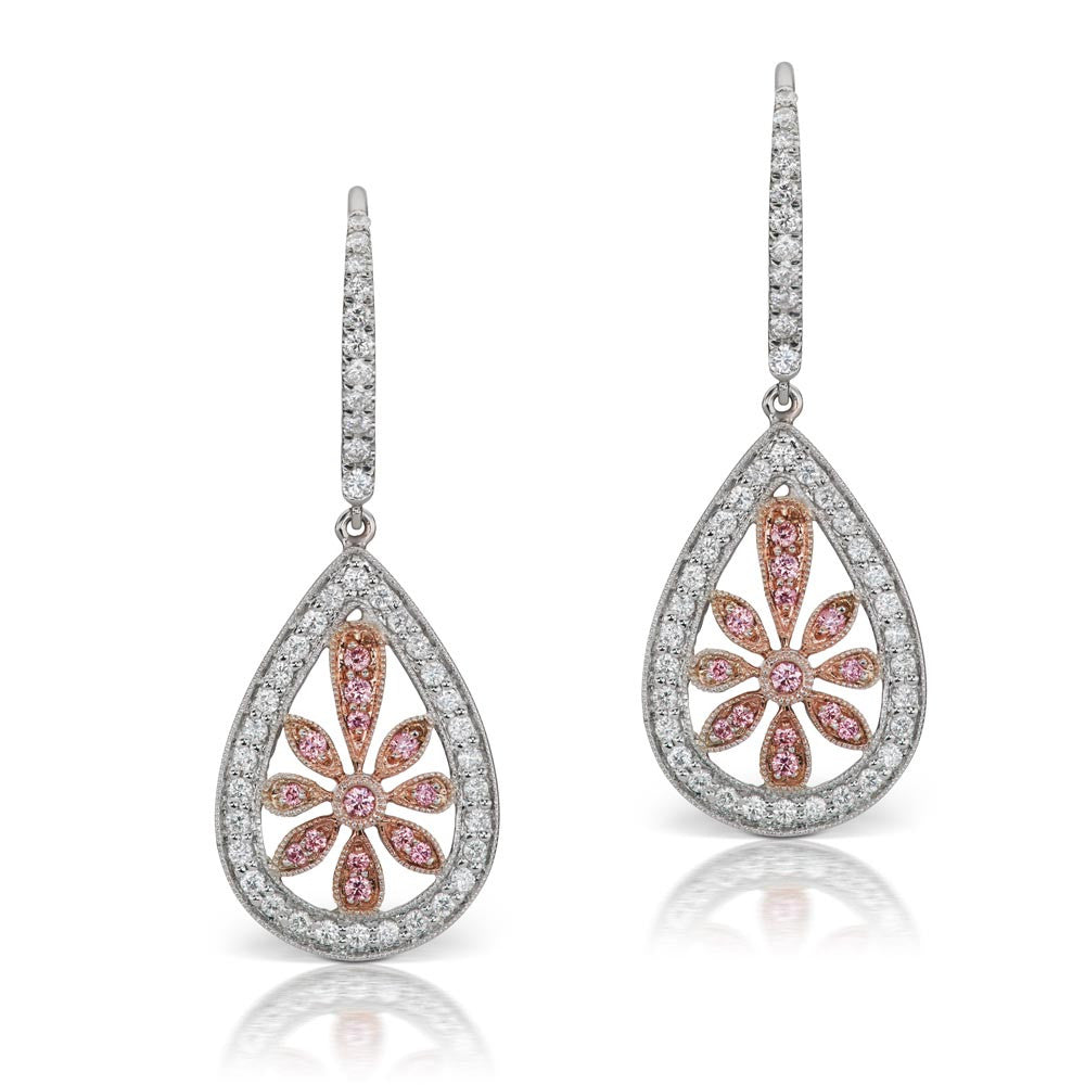 Argyle Pink Diamond Deco Drop Earrings