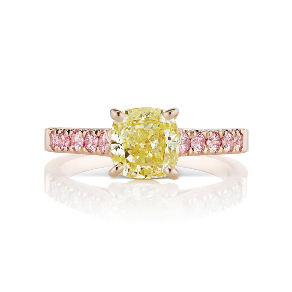 Barmakian Yellow and Pink Diamond Ring