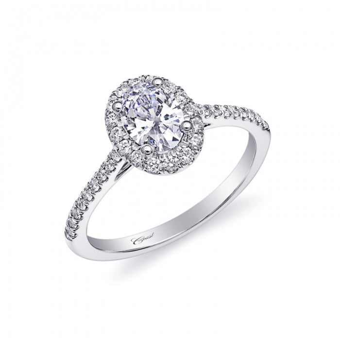Coast Diamond Oval Halo Engagement Ring