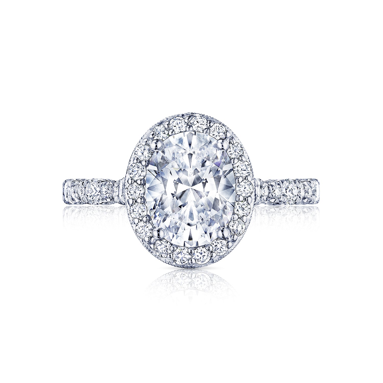 TACORI Petite Crescent Oval Diamond Engagement Ring