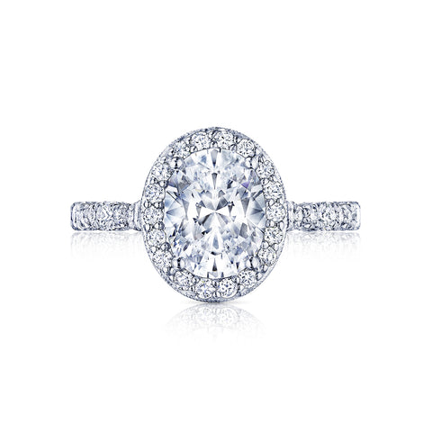 Tacori Petite Crescent Oval Diamond Engagement Ring