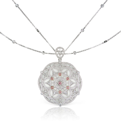 Argyle Diamond Medallion Pendant