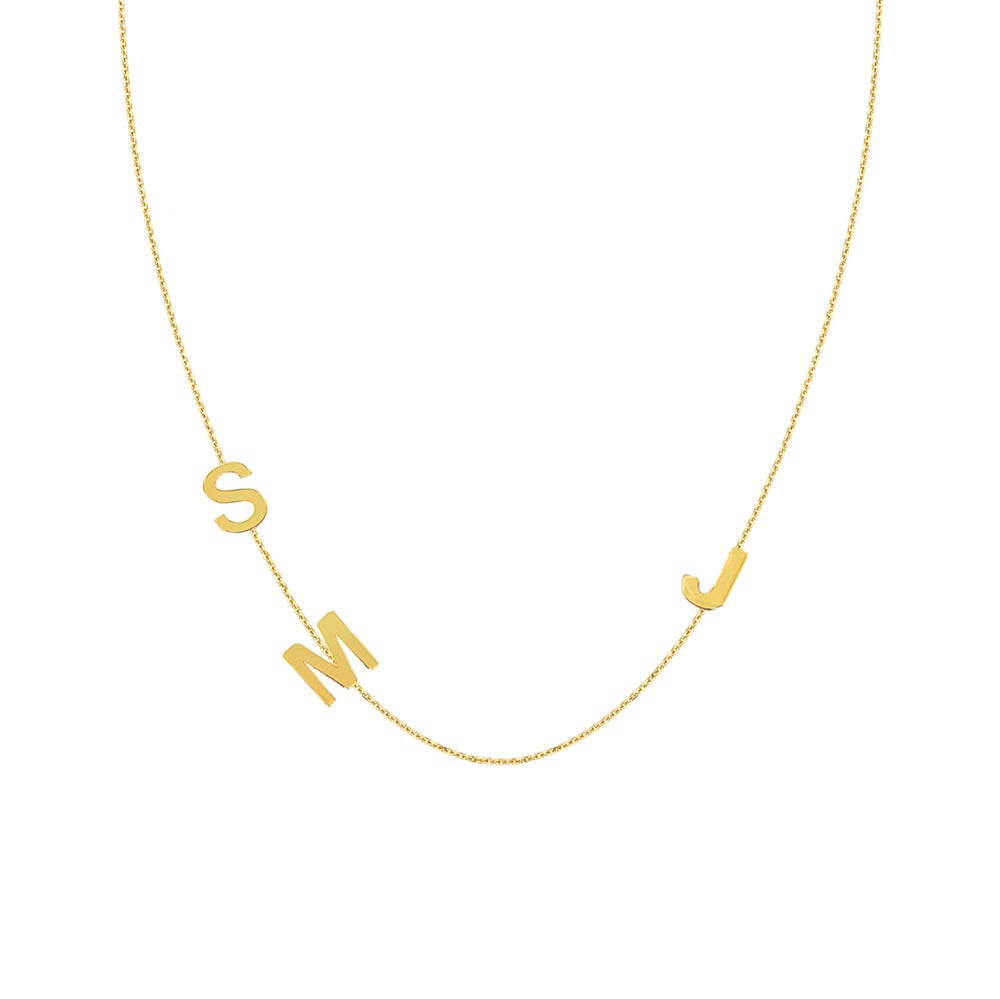 14kt Gold Personalized Station Initial Necklace