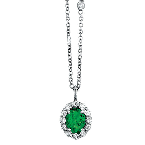 Emerald and Diamond Pendant