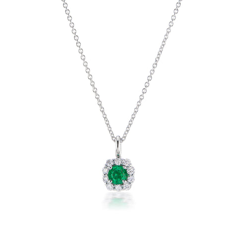 Emerald and Diamond Pendant