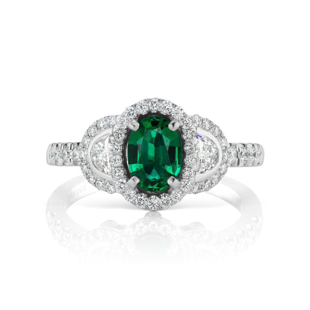 Barmakian Emerald and Diamond Ring