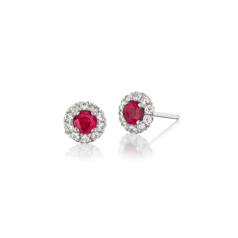 Ruby and Diamond Earrings