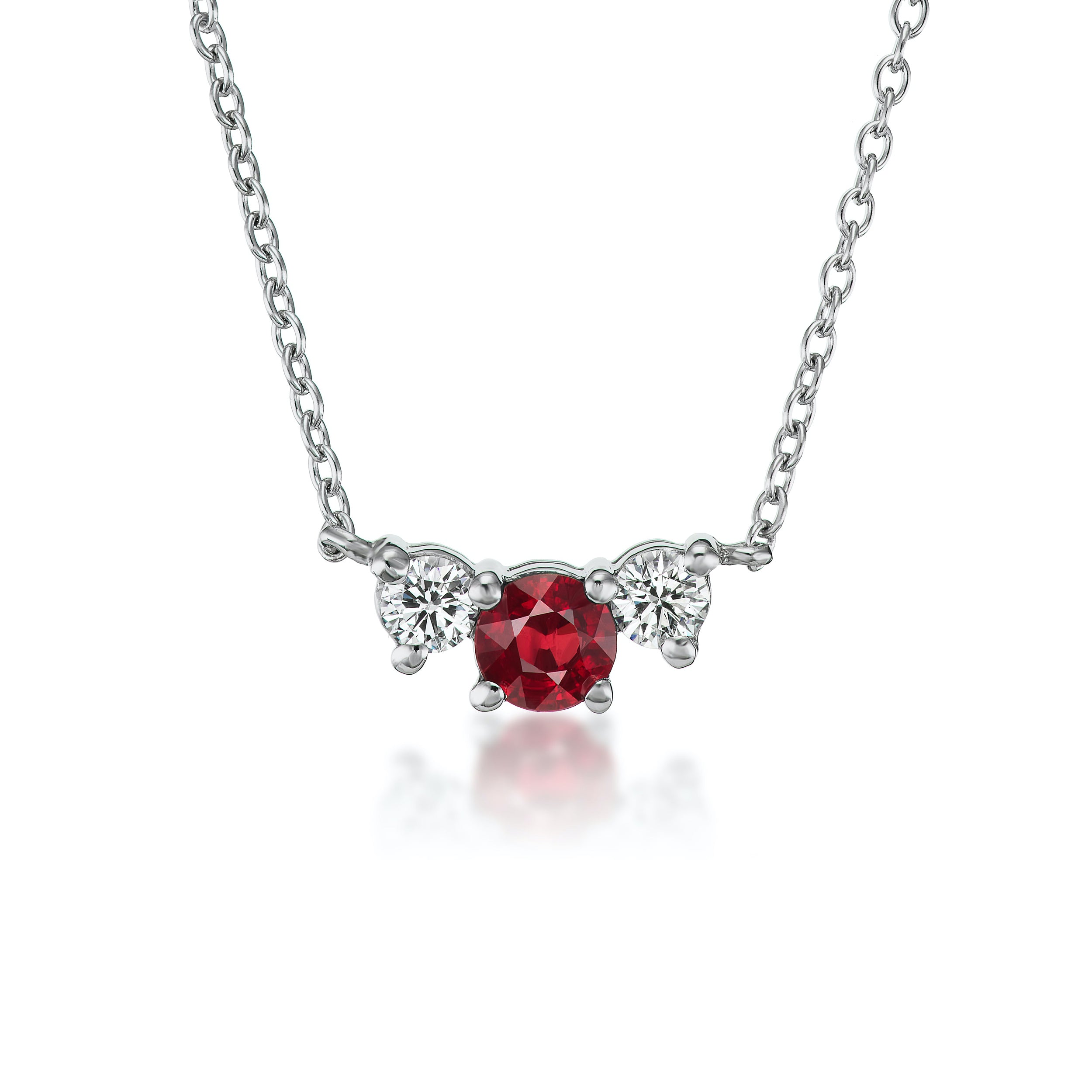 Barmakian Ruby and Diamond Necklace