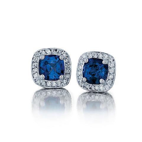 Sapphire and Diamond Earrings