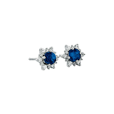 Sapphire and Diamond Earrings
