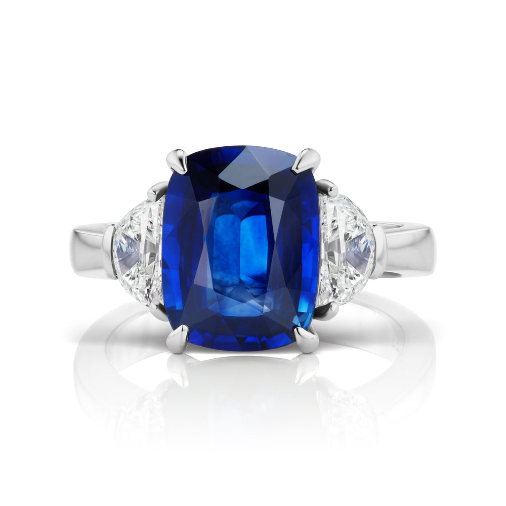 Barmakian Oval Sapphire and Diamond Ring