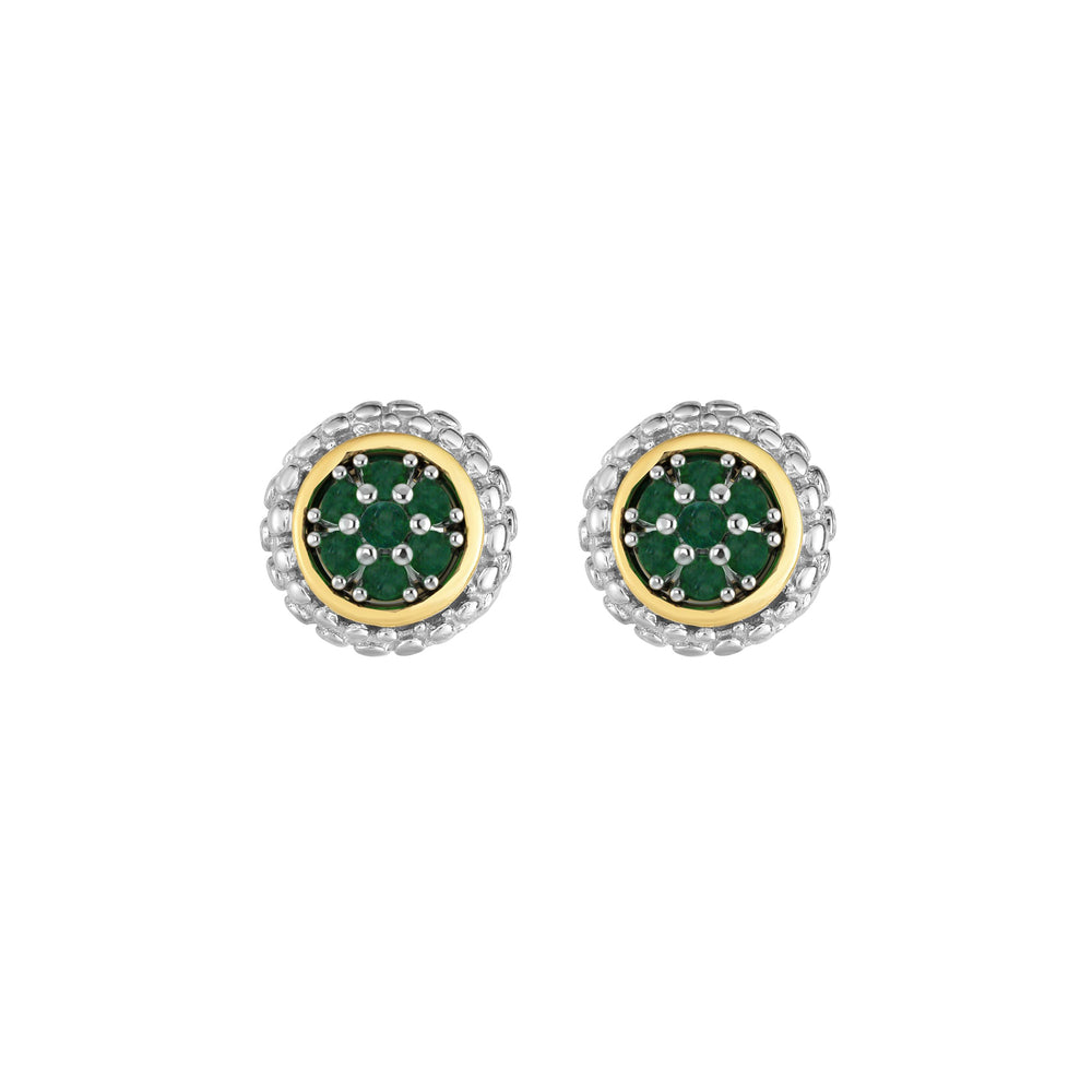 Phillip Gavriel Silver Emerald Earrings