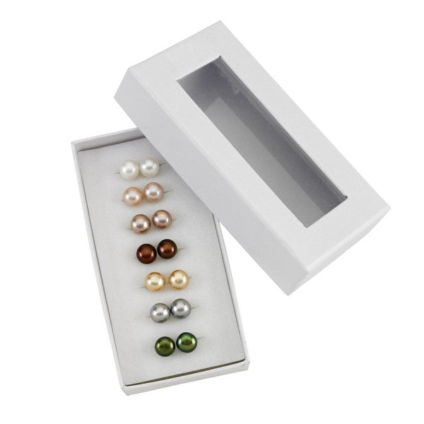 Colored Freshwater Pearl Stud Earring Set