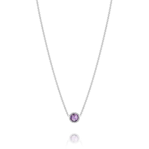Tacori Petite Floating Bezel Necklace featuring Amethyst