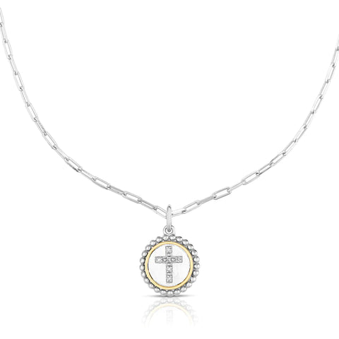 Phillip Gavriel Diamond Cross Pendant