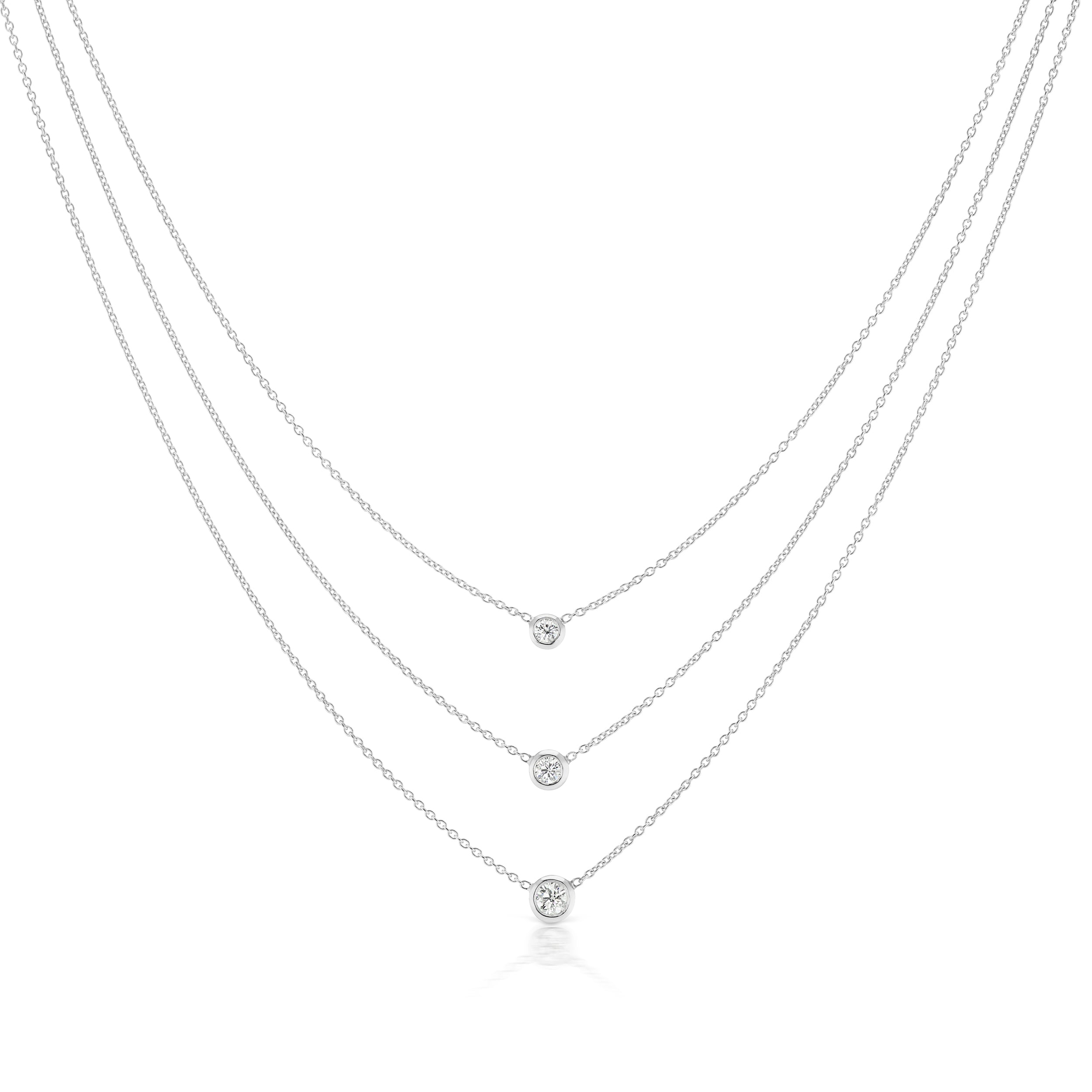 Barmakian Bezel Set Diamond Necklace