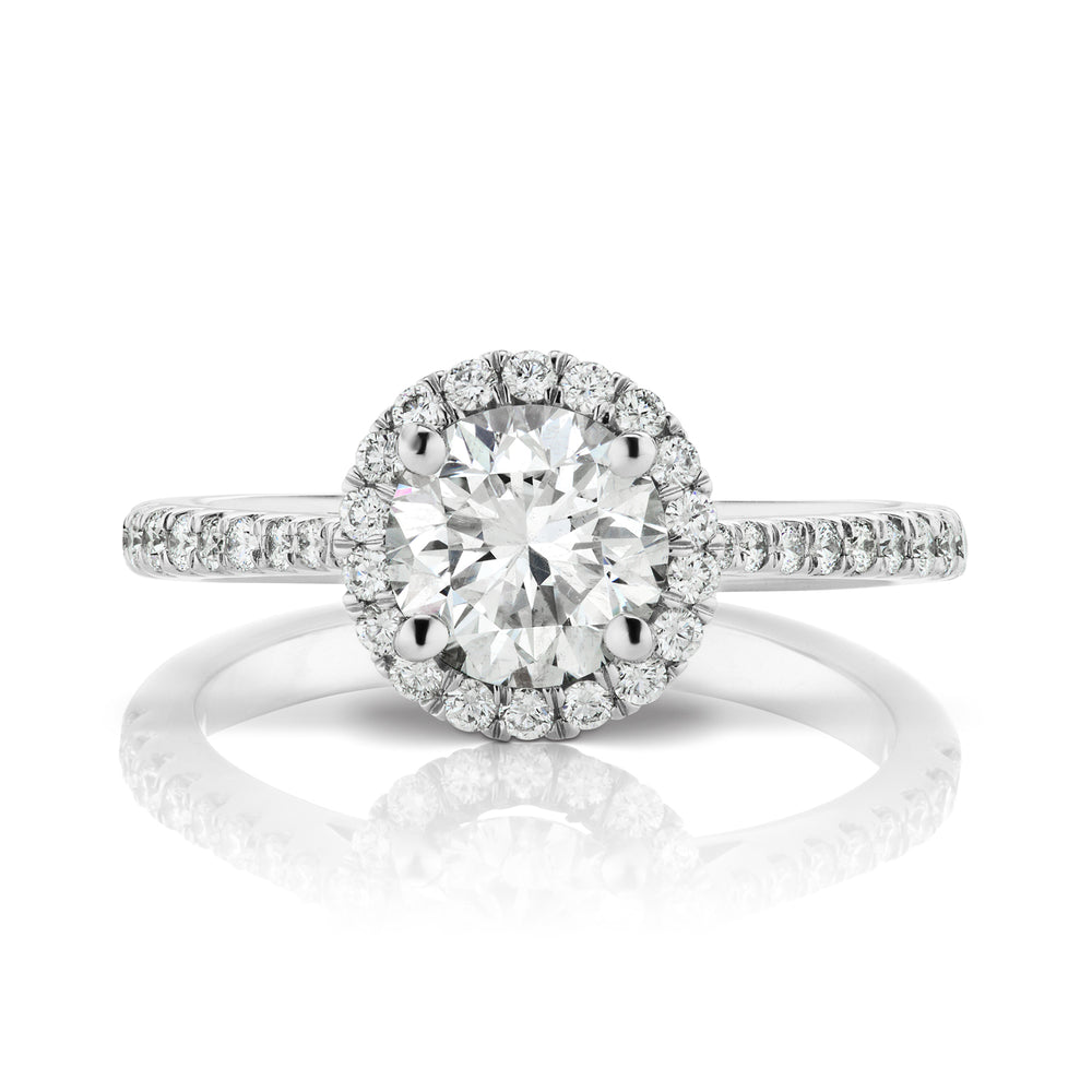 Barmakian Diamond Halo Engagement Ring