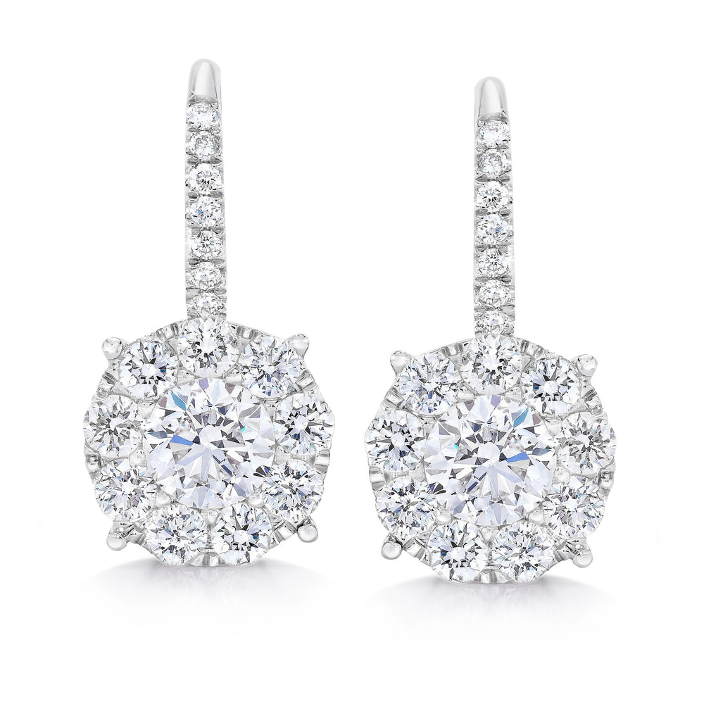 Diamond Cluster Earrings