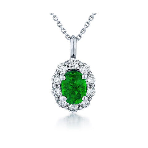 Emerald and Diamond Pendant