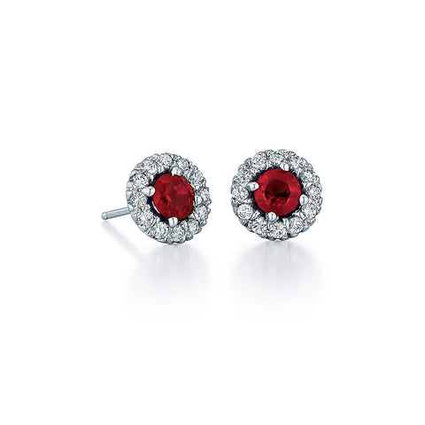 Ruby and Diamond Earrings