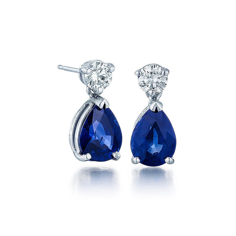 Sapphire and Diamond Earrings