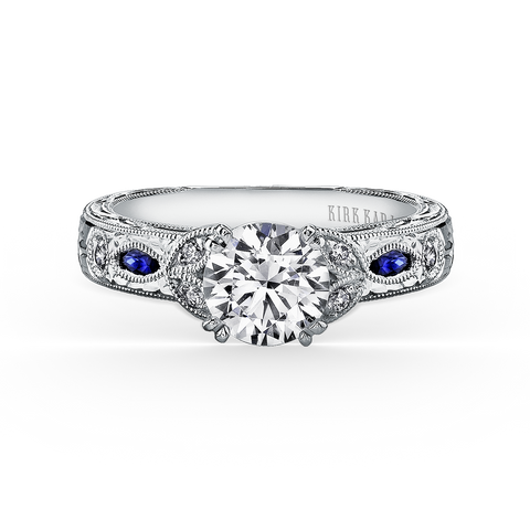 Kirk Kara Sapphire and Diamond Engagement Ring