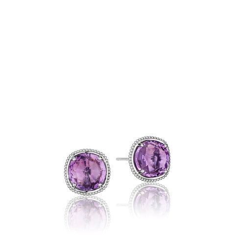 Tacori Bold Simply Gem Stud featuring Amethyst