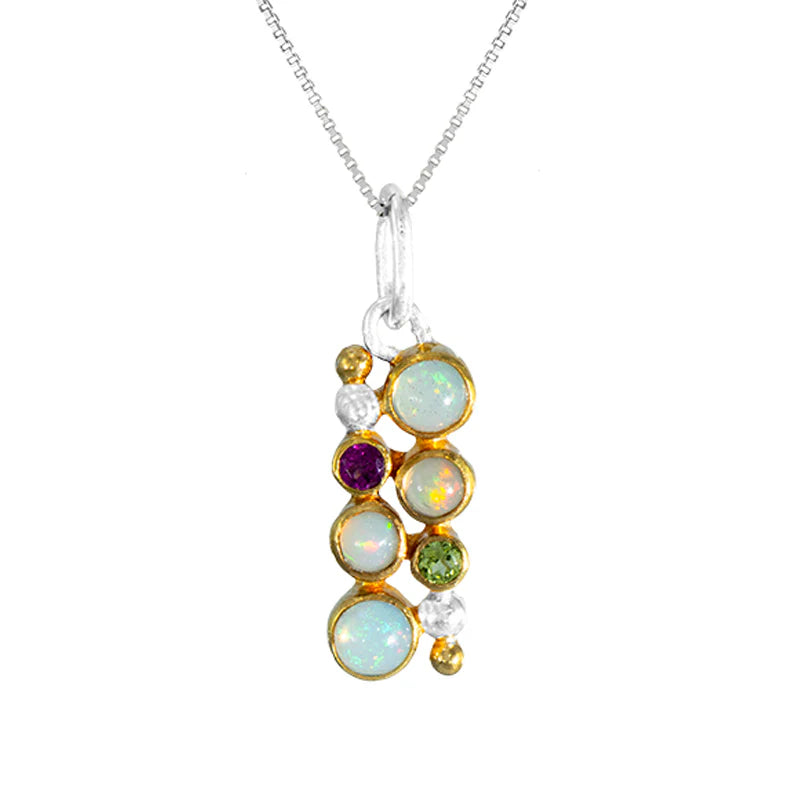 Michou Opal Peridot Garnet Pendant