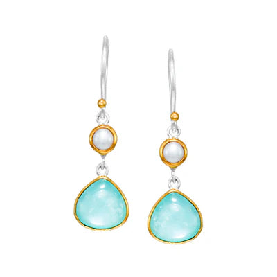 Michou Amazonite Pearl Earrings
