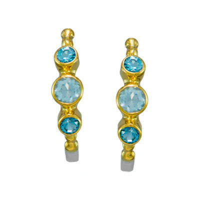 Michou Blue Topaz Earrings